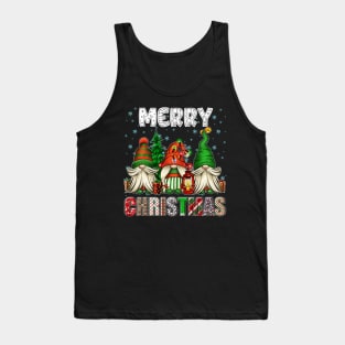 Merry Christmas Gnome Family Funny Xmas Tree Women Men Kids Tank Top